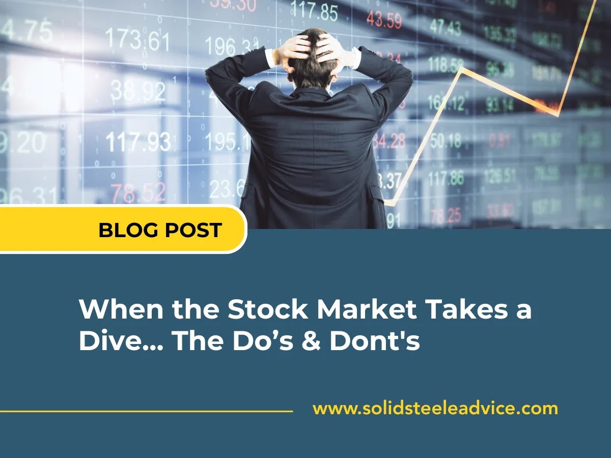 When the stock market takes a dive - the dos and don'ts